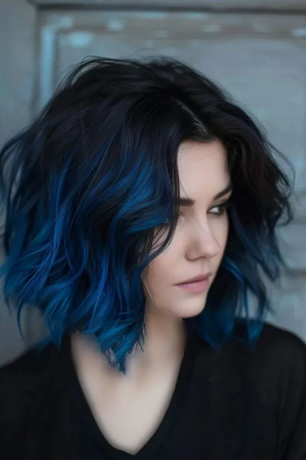 Blue hair highlights 11