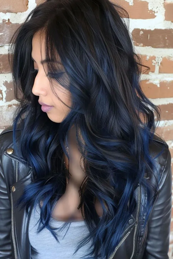 Blue hair highlights 12