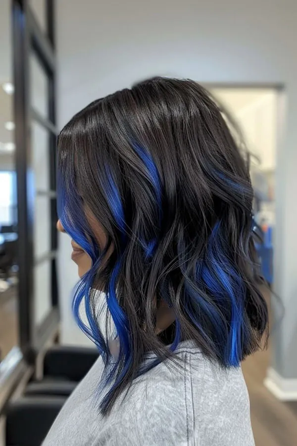 Blue hair highlights 14