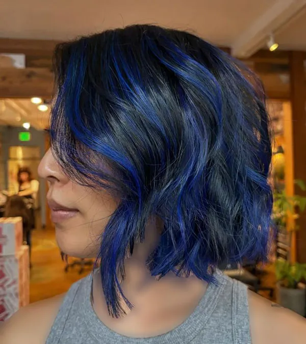 Blue hair highlights 16