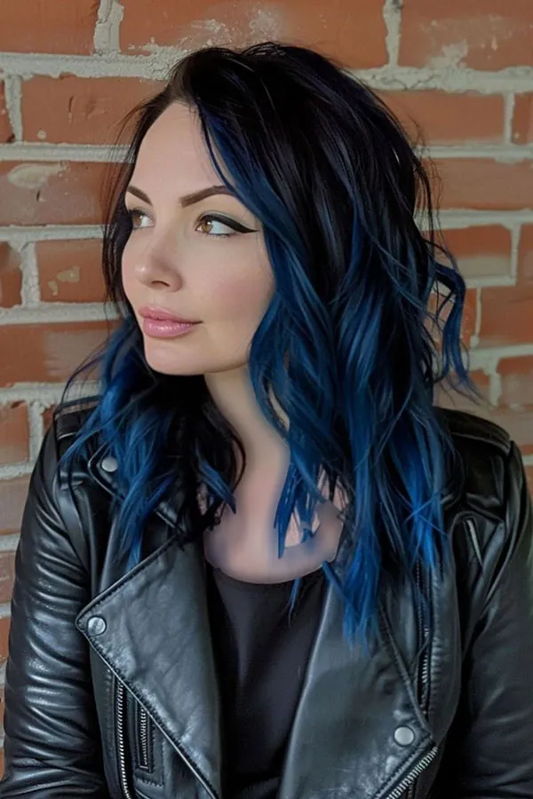 Blue hair highlights 19