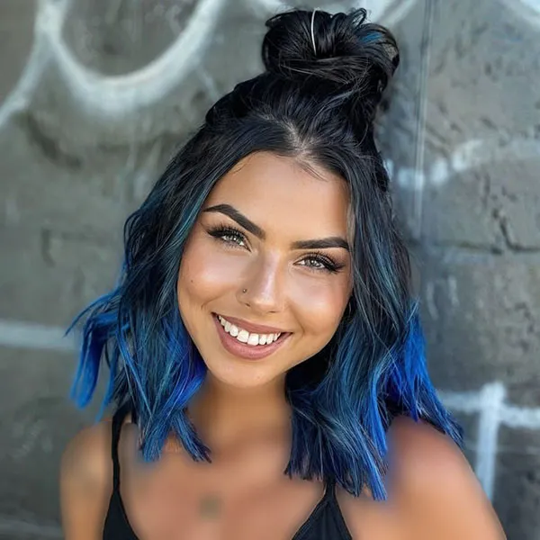 Blue hair highlights 2