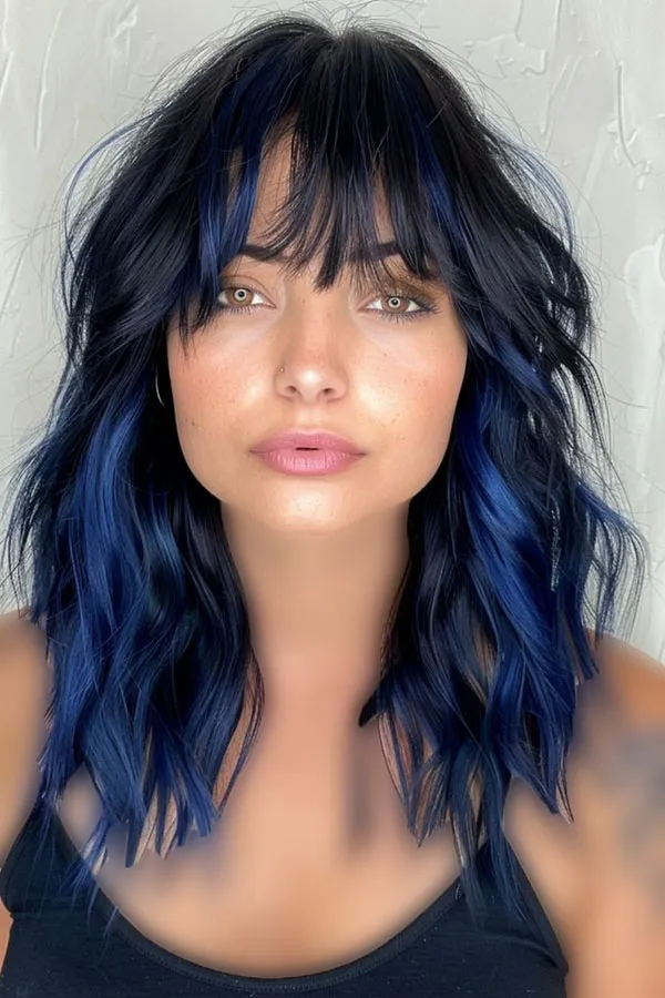 Blue hair highlights 23