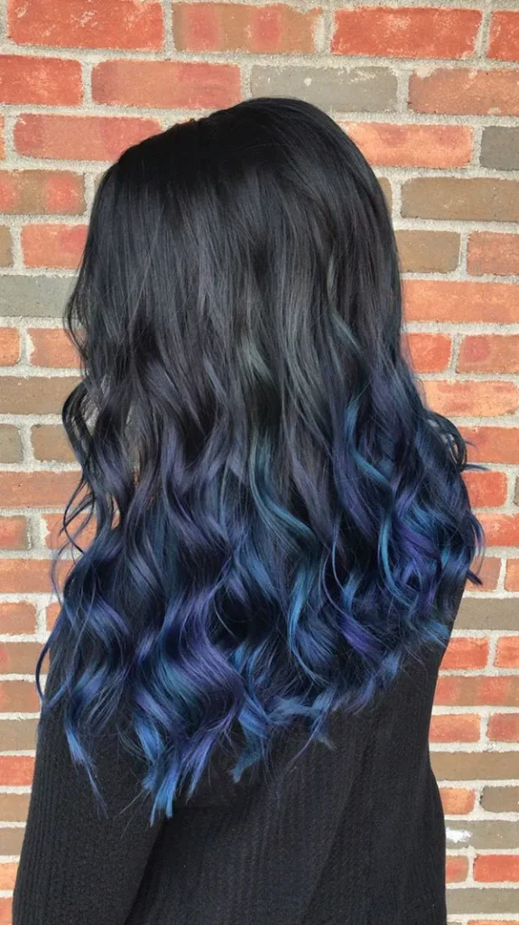 Blue hair highlights 3