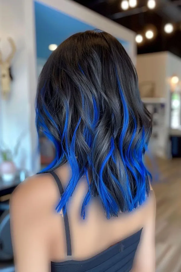 Blue hair highlights 6