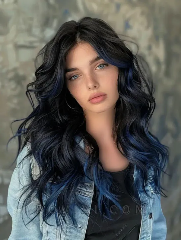 Blue hair highlights 7