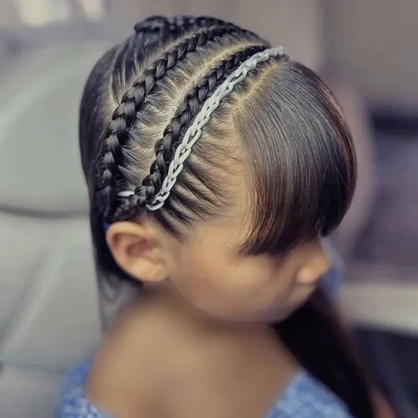 Bun hair weave in front of the head 13