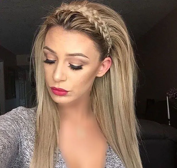 Bun hair weave in front of the head 15
