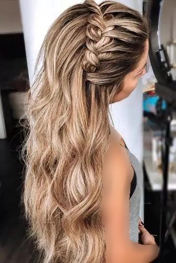 Bun hair weave in front of the head 23