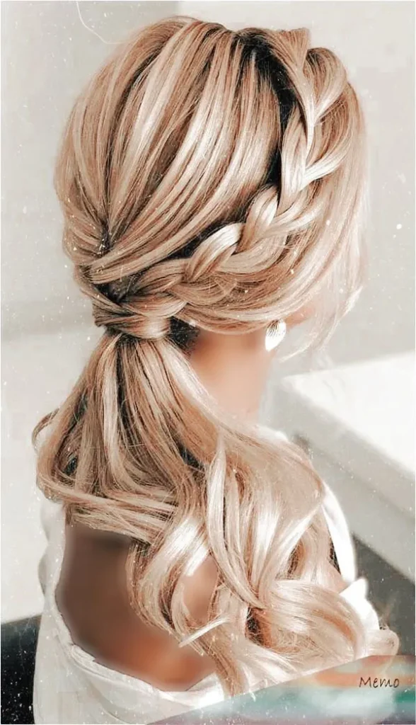 Bun hair weave in front of the head 6