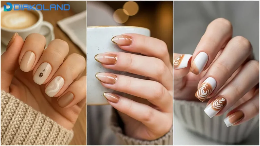 مدل ناخن نسکافه‌ ای