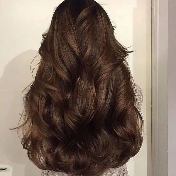 32 مدل رنگ مو قهوه ای شکلاتی تیره؛ ترند محبوب پاییز و زمستون 😍 5 Dark chocolate brown hair color 1