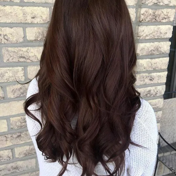32 مدل رنگ مو قهوه ای شکلاتی تیره؛ ترند محبوب پاییز و زمستون 😍 13 Dark chocolate brown hair color 10