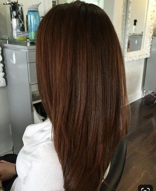 32 مدل رنگ مو قهوه ای شکلاتی تیره؛ ترند محبوب پاییز و زمستون 😍 21 Dark chocolate brown hair color 18