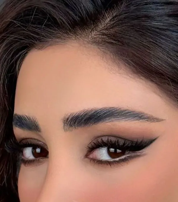 Eyeliner with black shadow 14