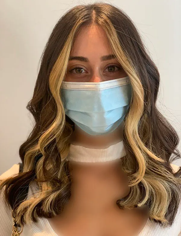 Face frame hair color 2