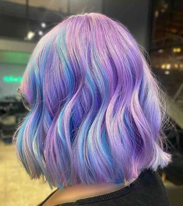 32 مدل رنگ مو فانتزی بدون دکلره؛تغییر خاص بدون آسیب به موها💜 20 Fantasy hair color without bleach 17