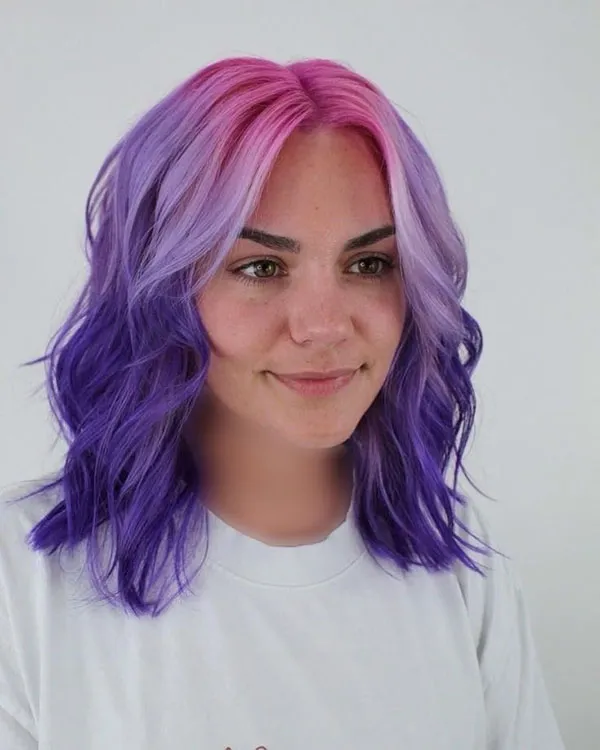 32 مدل رنگ مو فانتزی بدون دکلره؛تغییر خاص بدون آسیب به موها💜 32 Fantasy hair color without bleach 28