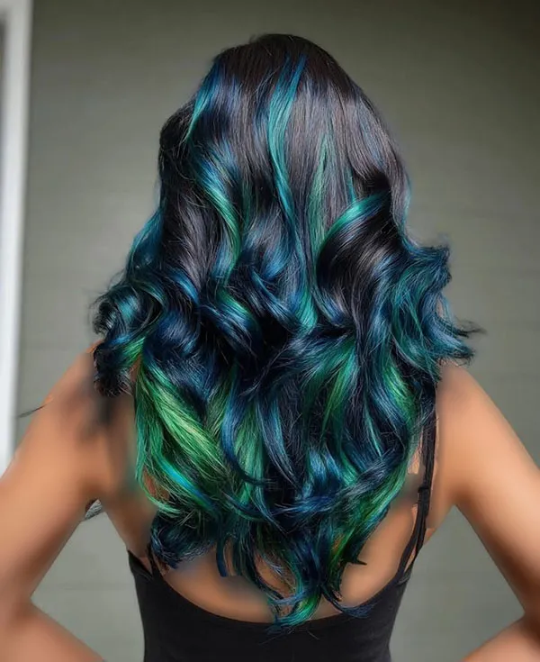 32 مدل رنگ مو فانتزی بدون دکلره؛تغییر خاص بدون آسیب به موها💜 13 Fantasy hair color without bleach 8