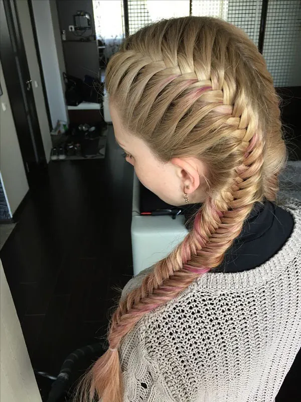 Fishtail braid hair tutorial 10