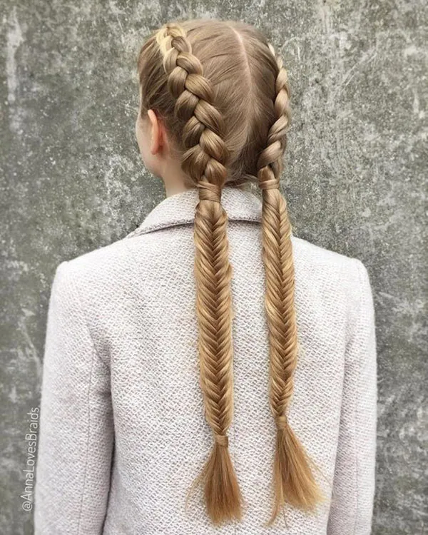 Fishtail braid hair tutorial 18