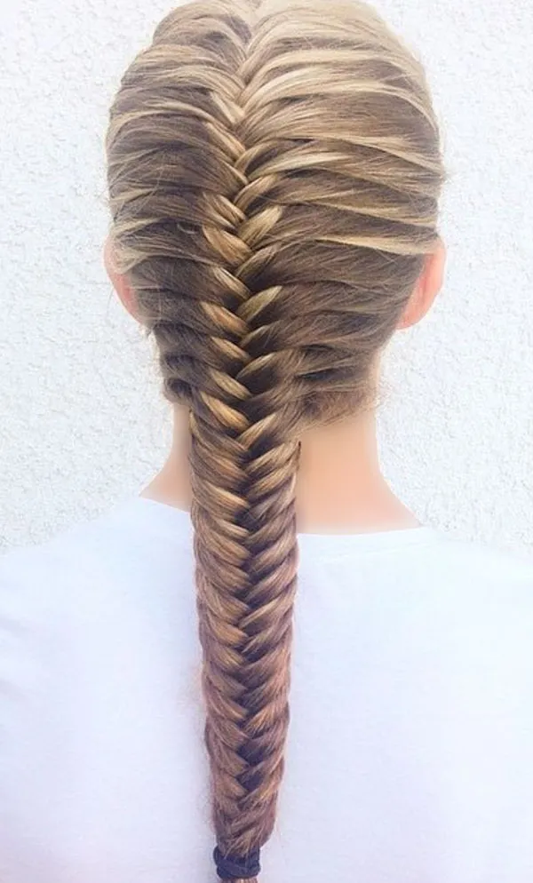 Fishtail braid hair tutorial 2