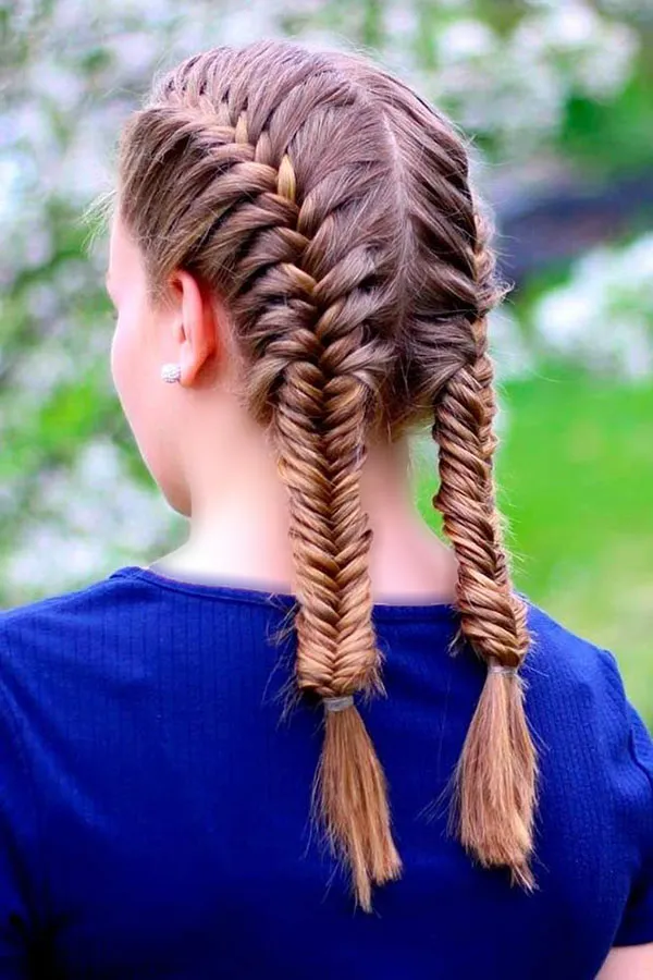 Fishtail braid hair tutorial 22