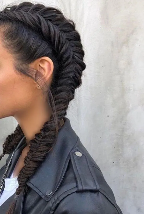 Fishtail braid hair tutorial 6