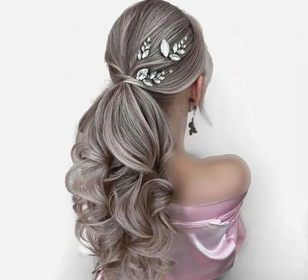 Girls ponytail chignon model 28