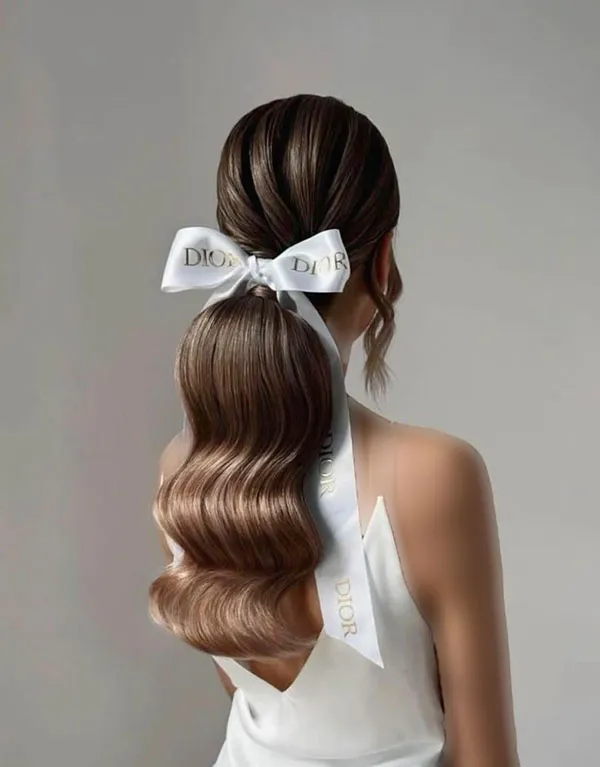 Girls ponytail chignon model 30