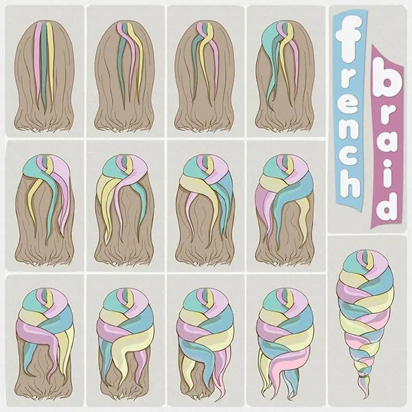 انواع روش بافت مو 2025 | آموزش ساده و شیک به سبک دخترونه✨ 8 Hair weaving method 5