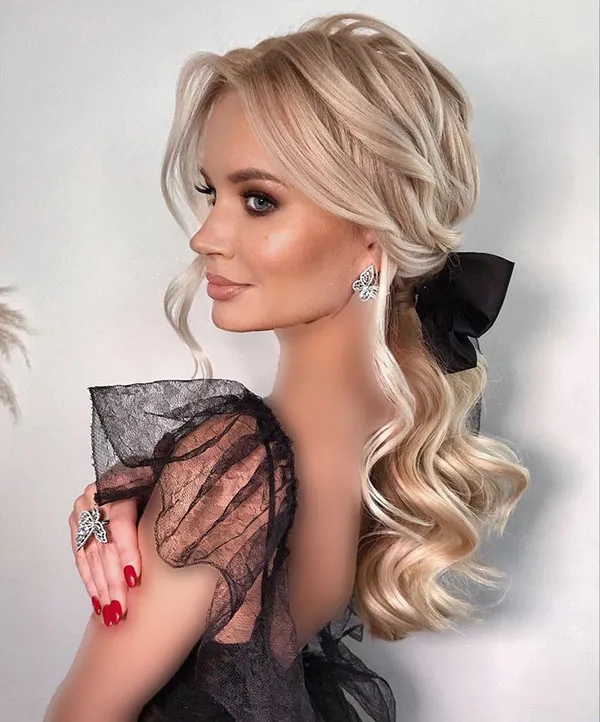 Half open party hairstyle 13