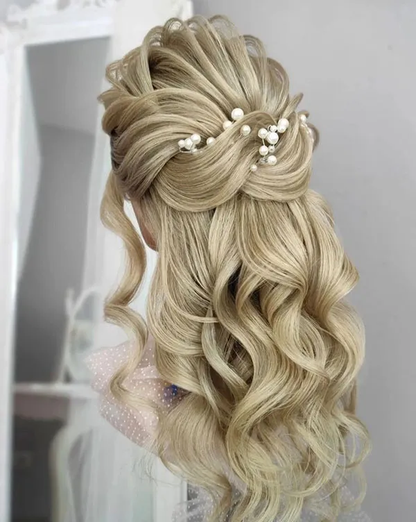 Half open party hairstyle 15
