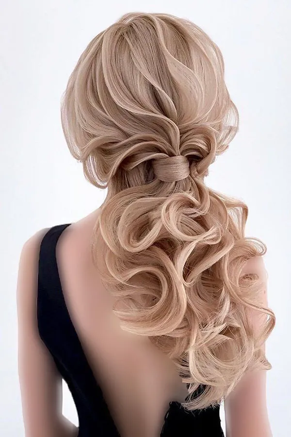 Half open party hairstyle 23