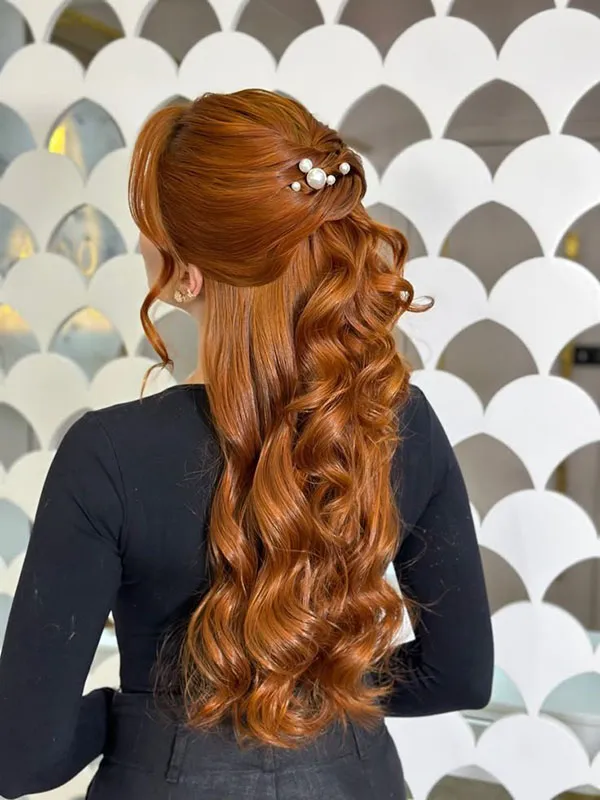 Half open party hairstyle 30