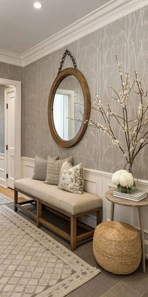 34 ایده دکوراسیون راهرو منزل؛ از یک فضای ساده تا ورودی شیک و خاص 🏡 29 Home hallway decoration 27
