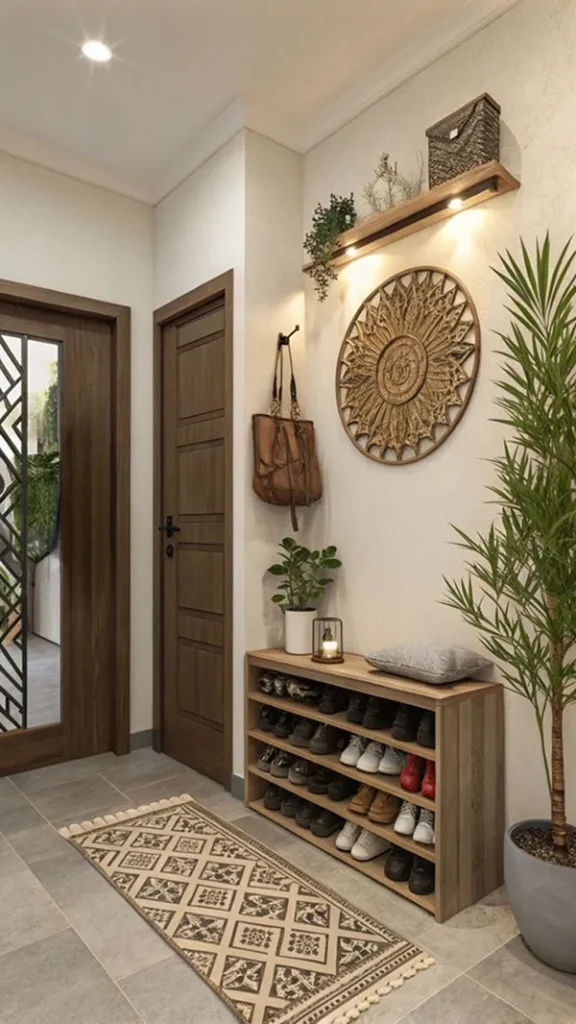 34 ایده دکوراسیون راهرو منزل؛ از یک فضای ساده تا ورودی شیک و خاص 🏡 7 Home hallway decoration 4