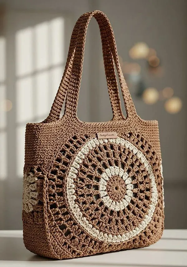How to weave a raffia bag 5
