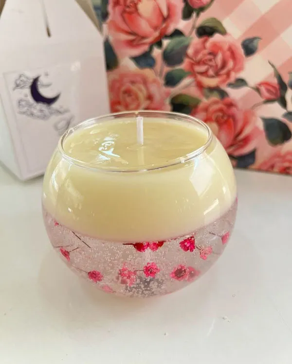 Making candles with water and oil 11