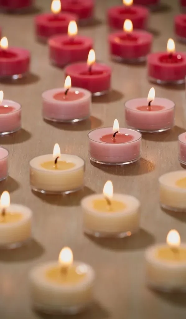 Making candles with water and oil 13