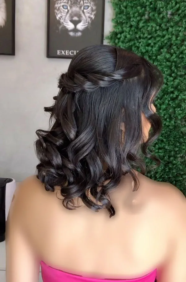جدیدترین مدل شینیون مو مشکی باز 1404؛ انتخاب دخترونه برای مهمونیها! 4 Open black hair bun 1