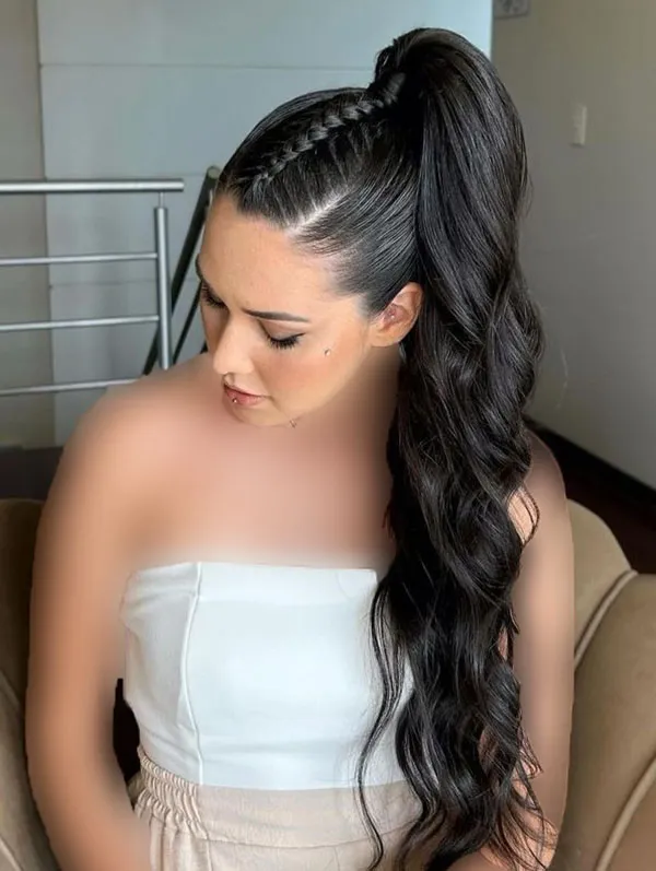 جدیدترین مدل شینیون مو مشکی باز 1404؛ انتخاب دخترونه برای مهمونیها! 5 Open black hair bun 2