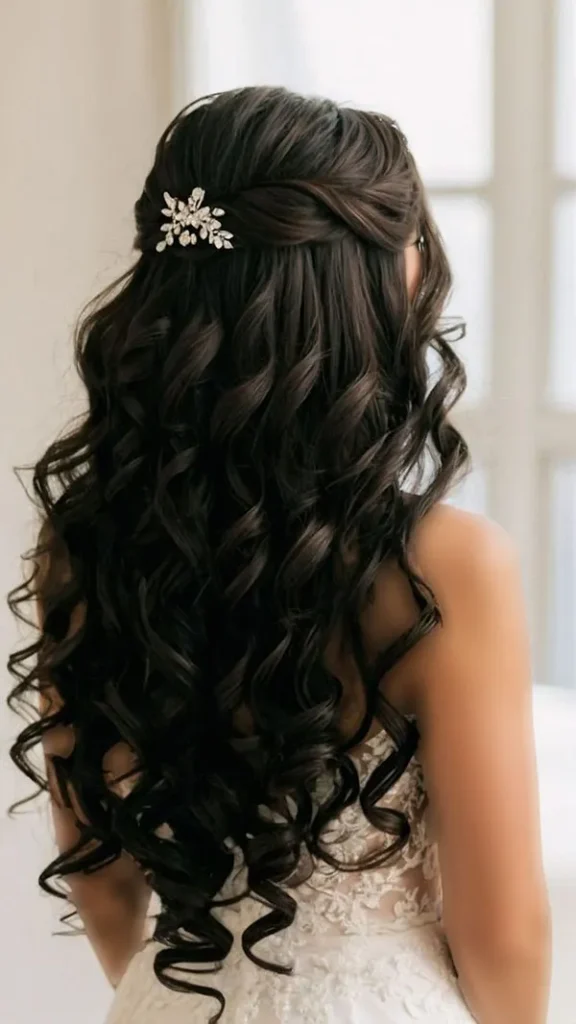جدیدترین مدل شینیون مو مشکی باز 1404؛ انتخاب دخترونه برای مهمونیها! 28 Open black hair bun 25