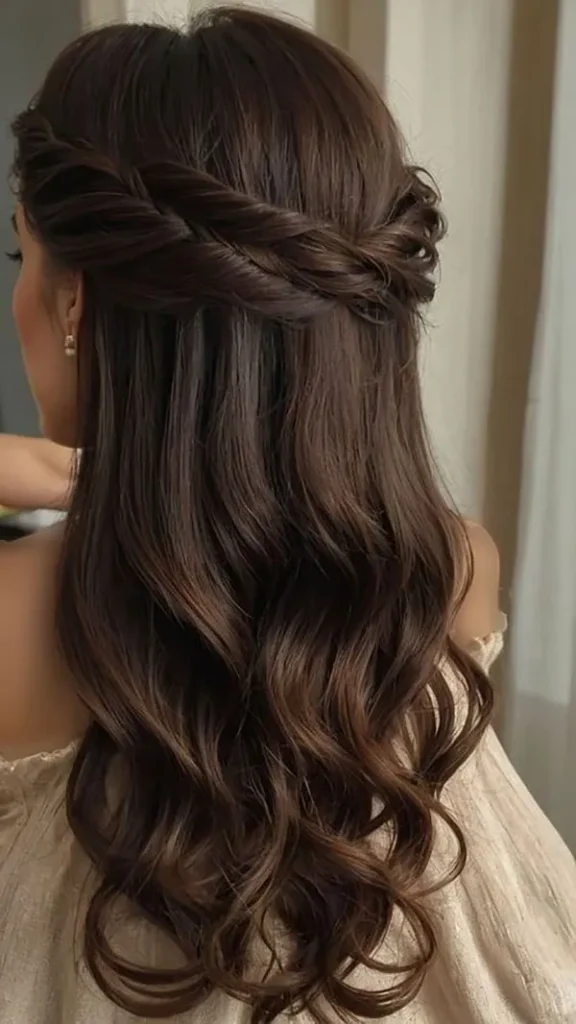 جدیدترین مدل شینیون مو مشکی باز 1404؛ انتخاب دخترونه برای مهمونیها! 33 Open black hair bun 31