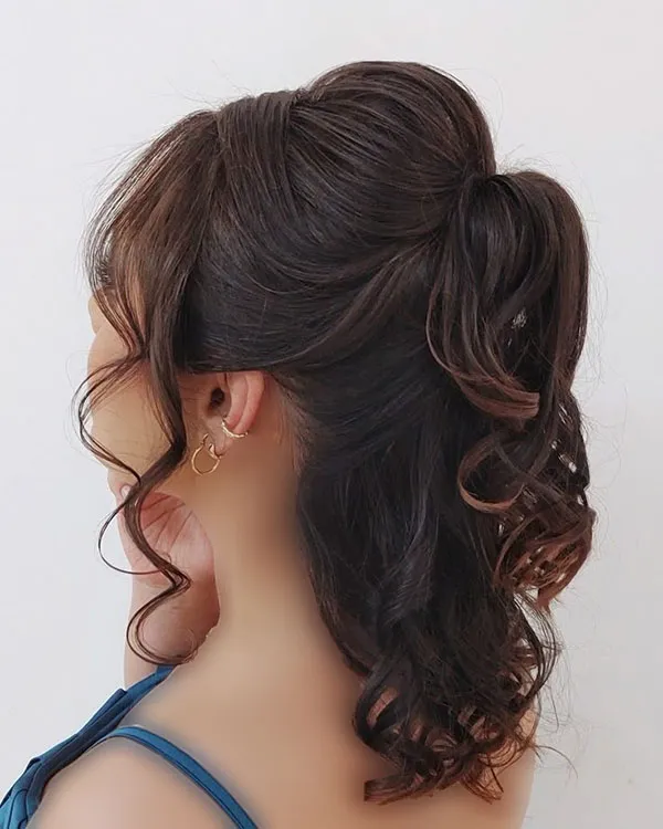 جدیدترین مدل شینیون مو مشکی باز 1404؛ انتخاب دخترونه برای مهمونیها! 13 Open black hair bun 9