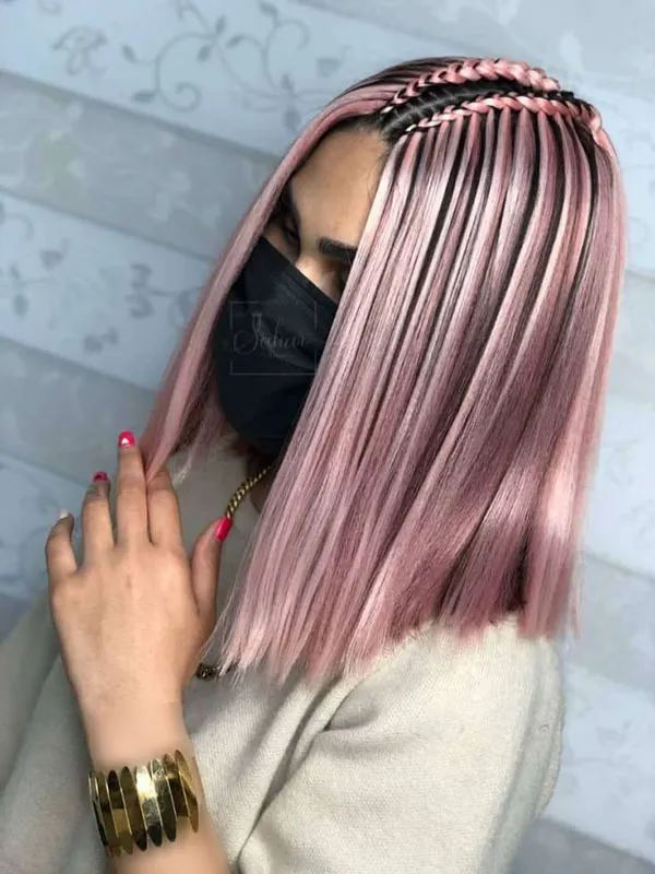 Pink hair extensions 19