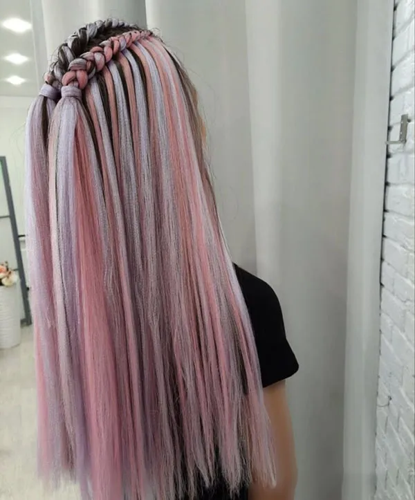 Pink hair extensions 29