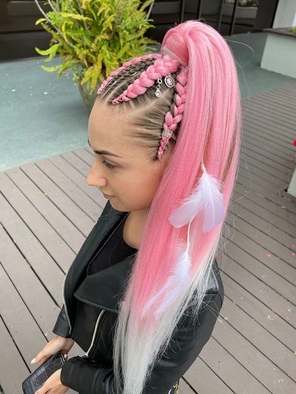Pink hair texture 16