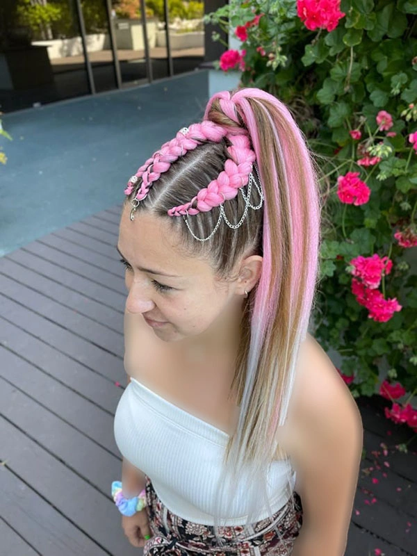 Pink hair texture 4