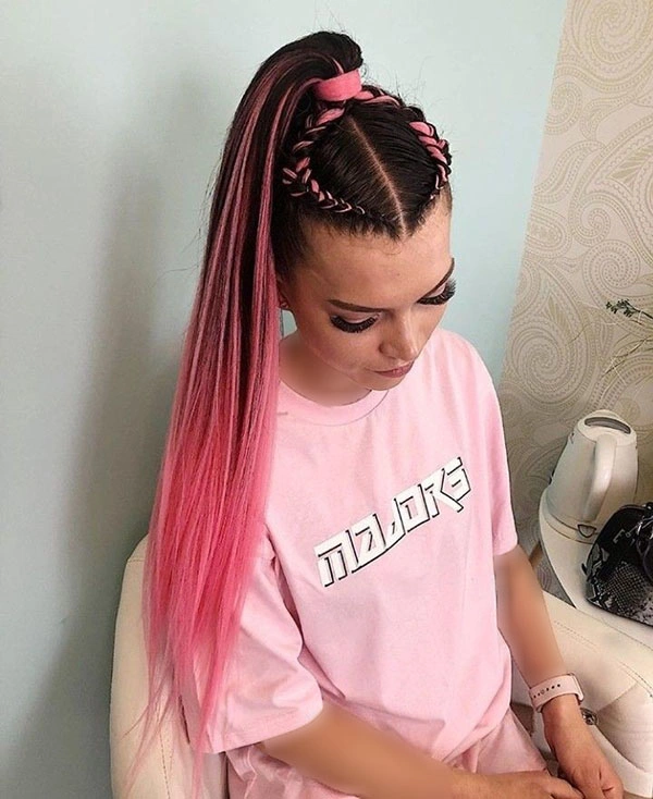 Pink hair texture 6